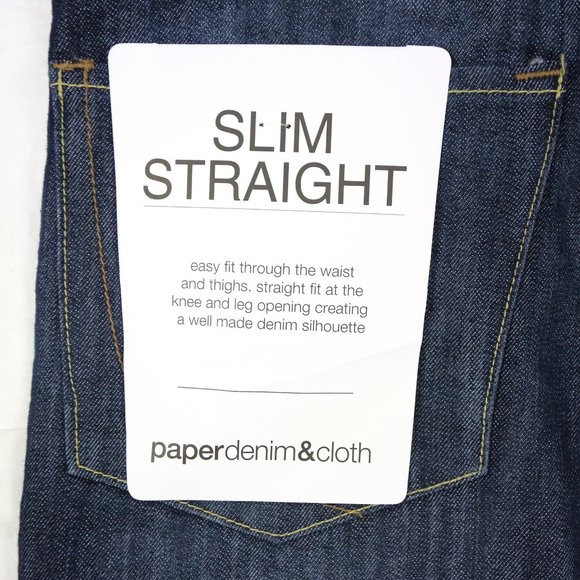 Paper Denim & Cloth Slim Straight Jeans Dark Blue - Picture 5 of 5